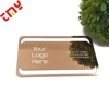 Personality Edge Color Rose Gold High Tech Die Cut Mirror Metal Creative Business Card Printing With Punch Hole