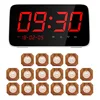 2019 hot sale restaurant 16 call guest paging queuing system coaster pagers with transmitter