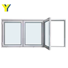 Commercial system glass aluminum bi-folding window/ glass bifold window/ accordion window