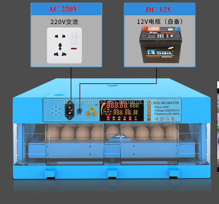 Mini 128 Chicken Eggs Incubator Automatic Egg Incubator ...