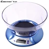 Constant-81B Modern Style Digital disc shaped fruit Electronic Kitchen Scale 5kg/1g Transparent plastic tray