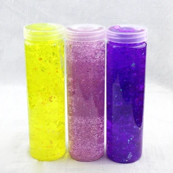 New Supply Long Plastic Bucket Color Sequins Crystal Slime For Kid ...