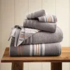 2018 Best selling high absorption 5pcs bale towel cotton stripe yarn dyed jacquard bath towel