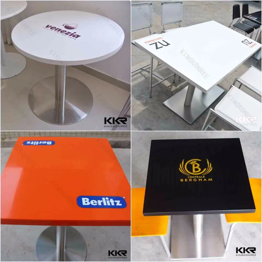 table with logo