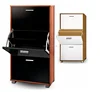 Wooden Shoe Storage 2 Drawer Footwear Cabinet Unit Rack Cupboard Shoe Ark Design