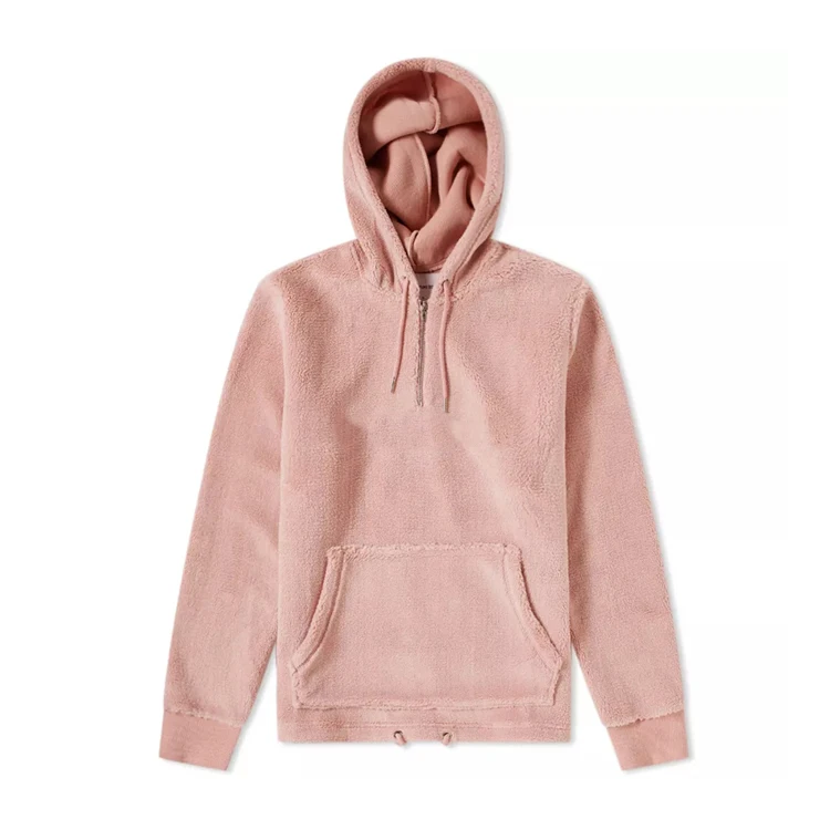 sherpa hooded pullover