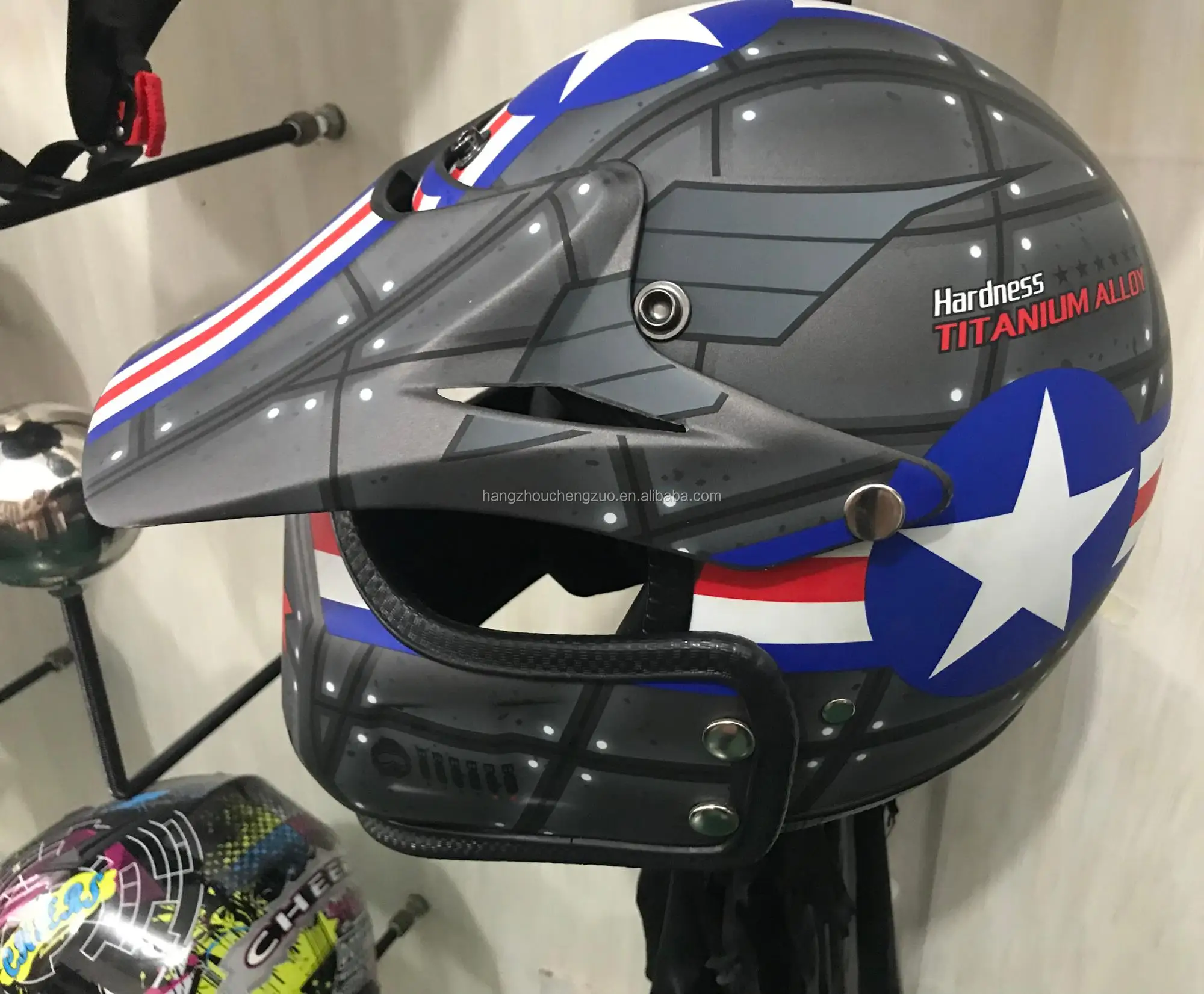 full face dirt bike helmet with visor