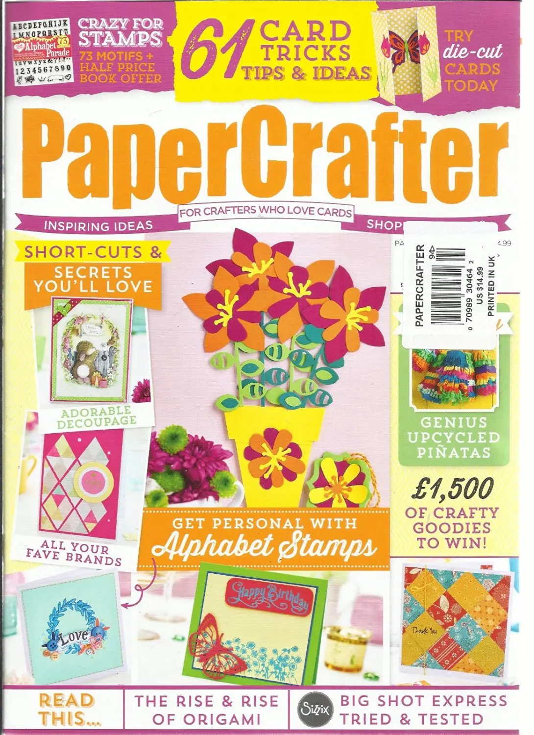 PAPER CRAFTER, FOR MAKERS WHO LOVE PAPER ISSUE, NO 94 ( 61 CARD TRICKS TIPS &