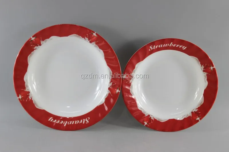 Strawberry Melamine Plate Plastic Dishes Sales promotion