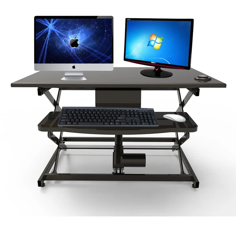 Ergonomic Desktop Electric Motor Lift Computer Desk For Monitor Stand