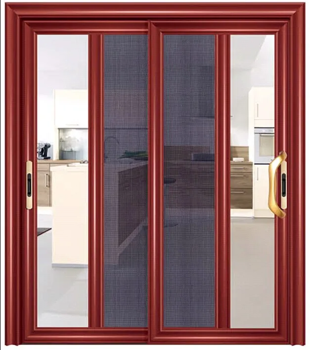 Standard Size Aluminium Front Aluminium Doors With Grid Screen Design Buy Standard Aluminium Front Door Garage Aluminum Screen Door Aluminum Doors