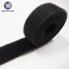 China heavy duty woven polyester cotton nylon jacquard embroidered tubular back to back webbing strap hook and loop