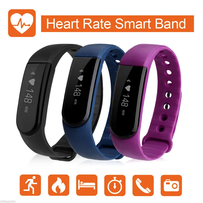 TopYart Heart Rate Fitness Tracker ID101 Smart Bracelet BT 4.0 IP67 Waterproof OLED Touch Screen Smart Band Pedometer Sleep Monitor for iPhone Android Smartphone 