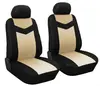 Universal Chevron Pu Leather 2 Front Seat Black Tan Seat Covers
