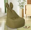 Custom Living Room Funny Rabbit Ear Shape Anime Bean Bag Chair Sofa For Kids