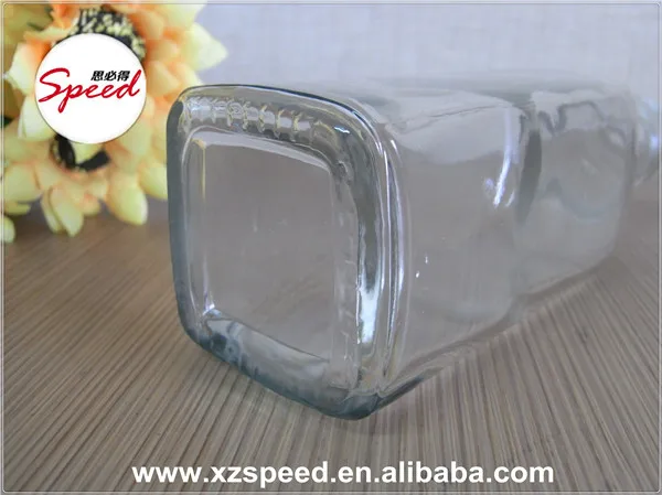 150ml Mini Clear Square Glass Bottle with Cork Top