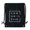 Good quality custom polyester black drawstring bag custom backpack fashion