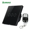 2019 New On Off Touch Switch, 3 Gang 1 Way Click Light 433.92MHZ Remote Control Switch
