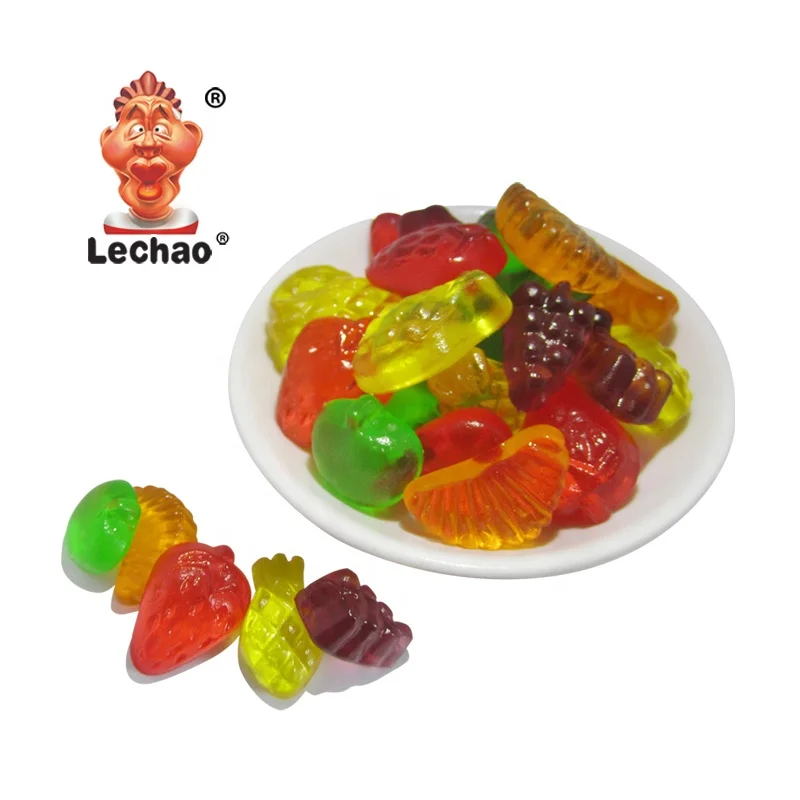 Fruit Salad Halal Gummy Candy And Sweets Fruit Shaped Jelly Candy Buy