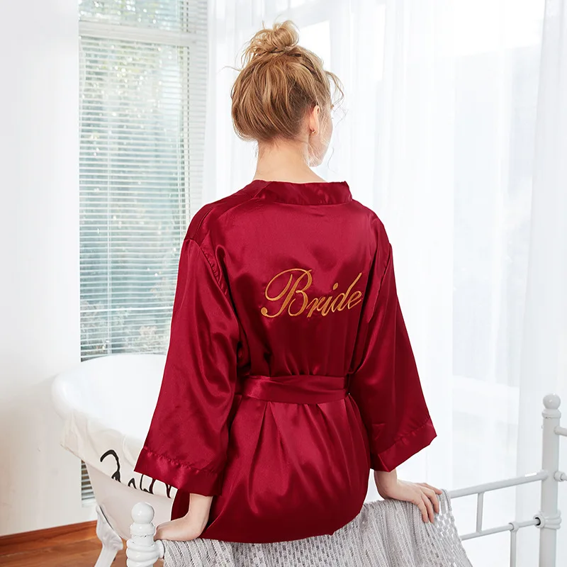 Custom Wholesale Team Bride Robe Satin Buy Bride Robe Satin,Robe