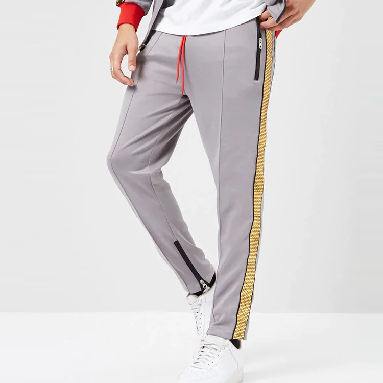 mens ankle zip track pants