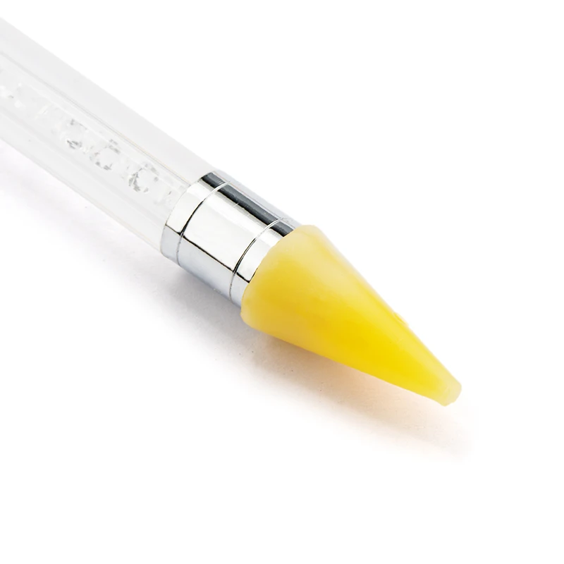 Much Style Wooden Pick Rhinestones Applicator Tools Tweezer Pencil Nail Art Picker Rhinestone