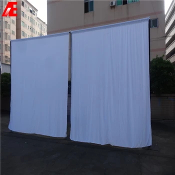 Ae Hot Sale White Drape Fabric Wedding Backdrop Pipe And Drape