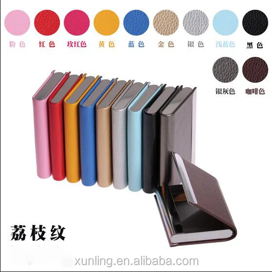 Cheap Business Card Holder And Clear Leather Metal Business Card Case