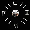 Whosale preciser 3D DIY roman numeral decorative giant big acrylic large size mirror wall clock