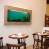 Wall hanging aquarium Brushed aluminum aquarium tank fish aquarium