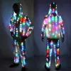 LED Luminous Couple Suit Unisex LED Jacket Christmas Halloween party cospaly costume for electronic music festival