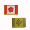 Canada flag pvc patch rubber badge custom tactical pvc patch with hook on the back