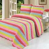 Modern pattern Rainbow Fringe Patchwork Quilted cotton Bedspreads patchwork Quilt