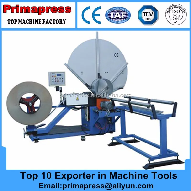 Hvac Duct Manufacturing Machine Metal Spiral Corrugated Duct Making