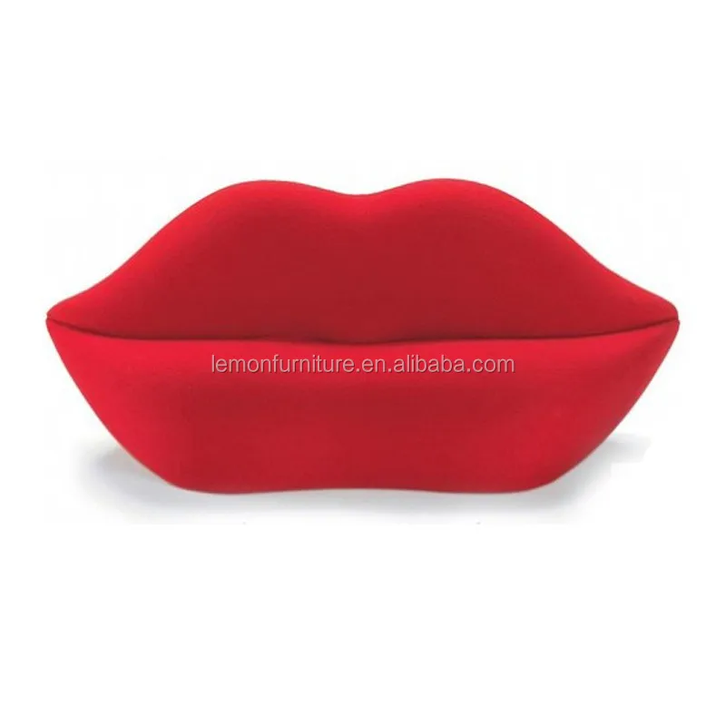 Modern Home Furniture Living Room Lip Shaped Y Red Sofa Modern Home Furniture Living Room Lip
