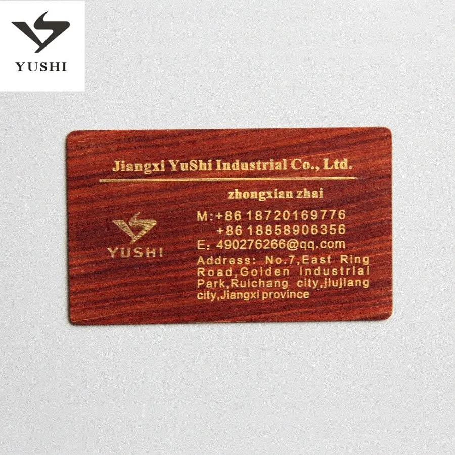 Laser Engraved Wooden Veneer Logo Business Cards,Unique
