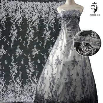 grey lace material