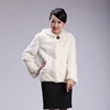 European natural coffee color mink fur jacket for girls, women