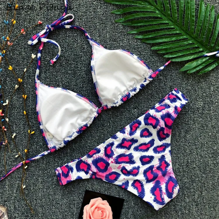 Evage Pitaya Europe Size Mature Bikini Swimsuits Leopard Printing Low ...