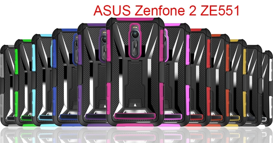 Hard Amror Case For Asus Zenfone 2 ZE551 Hot Sales Shockproof Hybrid Case Cover