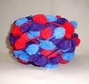 colorful pompom hand knitting yarn for scarf blankets