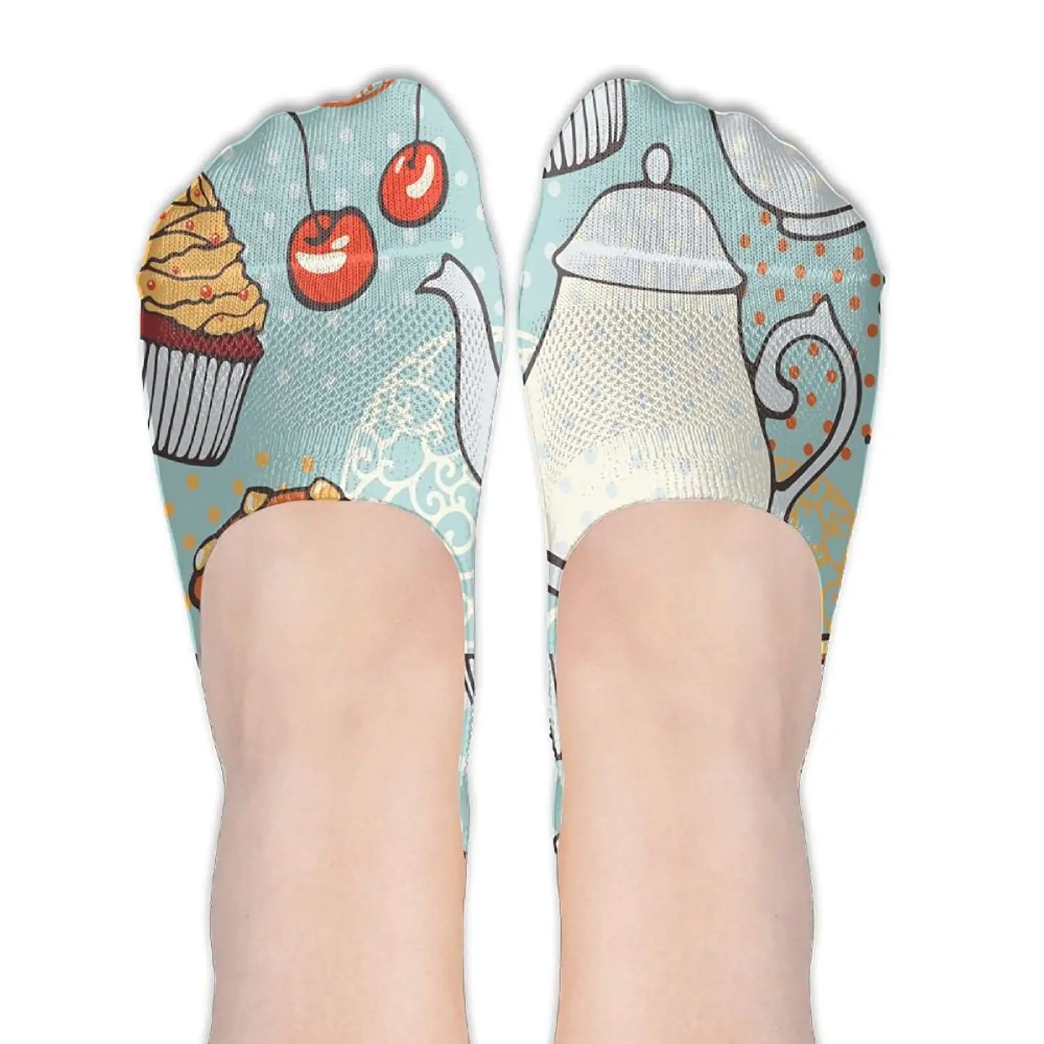 Cake Bread Cookie Womens Low Cut Socks No Show Liner Boot Sock Athletic Socks Thin Fit