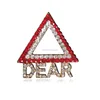 accessories women Triangle Rhinestone Greek Sorority DST Delta Sigma Theta Dear Brooch Pins Jewelry