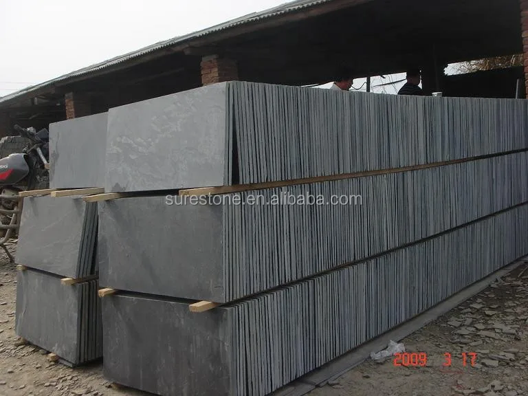 Natural  black slate flooring-2