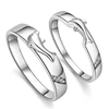 New Double Dolphin Platinum Couple Ring Engagement Rings For Wedding