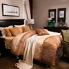 Wholesale satin hand embroidery design bed sheet set bedding comforter sets luxury