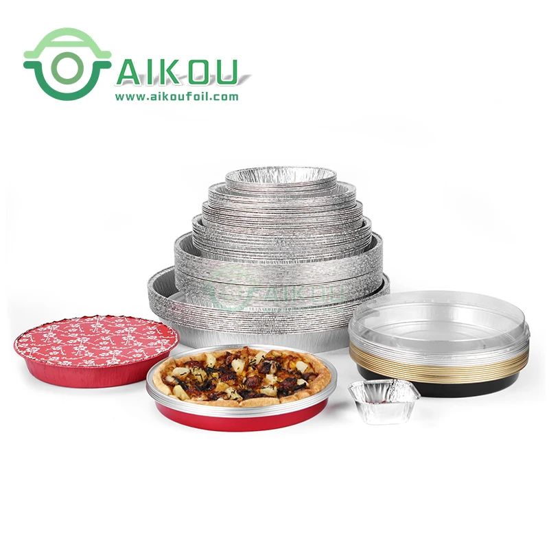 Bakeware Disposable 9'' Round Container Pizza Baking Tray For Pizza