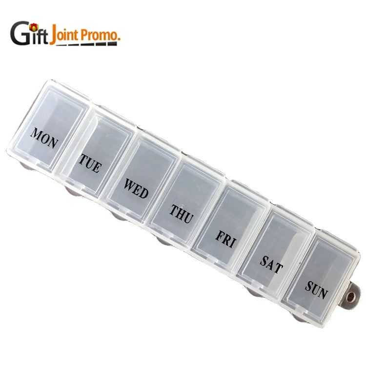 clear white pill box