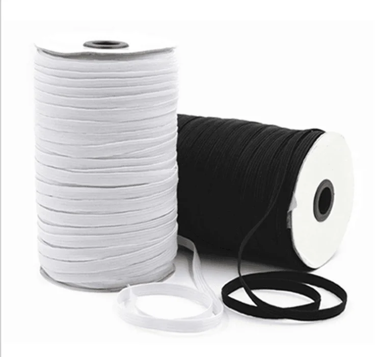 Custom 6mm High Quality Wholesale Elastic Band/white And Black Color