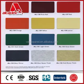 Acp Colour Chart